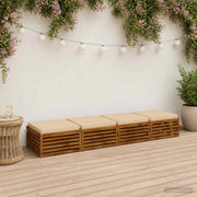 Cuscini per Sedia in 4 Pezzi SOEST 4 pz 100% Poliestere Crema 944898