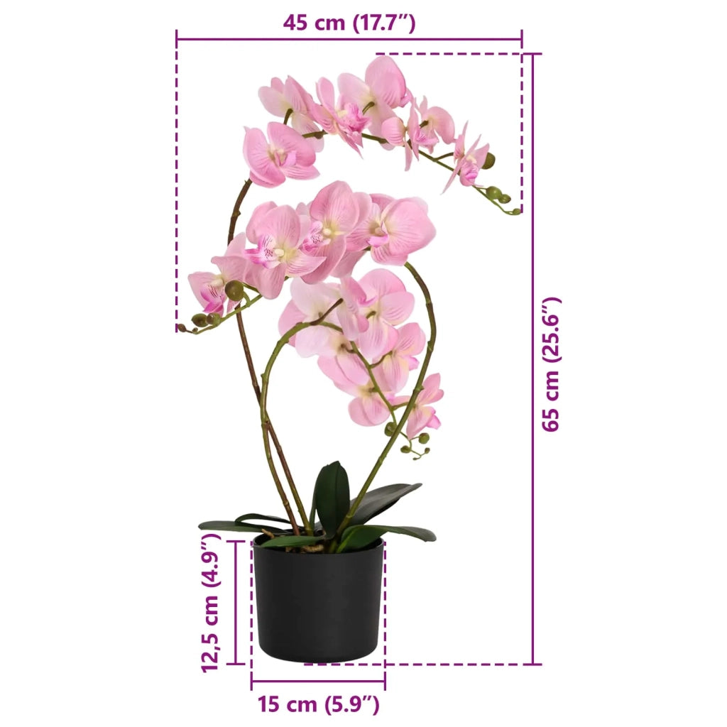 Pianta di Orchidea Artificiale con Vaso Rosa 45 x 15 x 65 cm 42042080