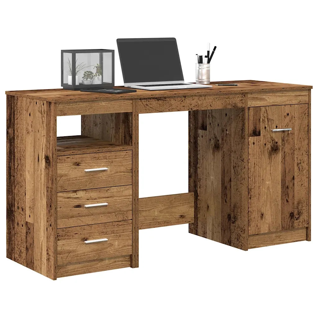 Scrivania con armadietto Legno Antico in Legno Multistrato 3328551