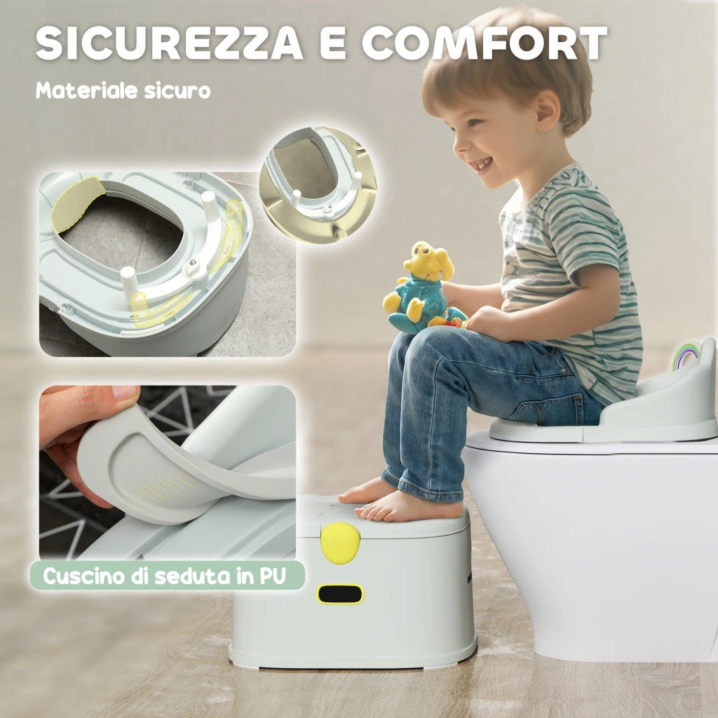 Vasino Bambini 3 in 1 con Vaschetta Rimovibile ¨C zephmum ¨C Grigio 6 Mesi-6 Anni