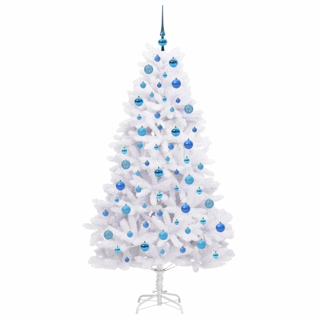 Albero di Natale Artificiale con Rami Pieghevoli Bianco 180 cm