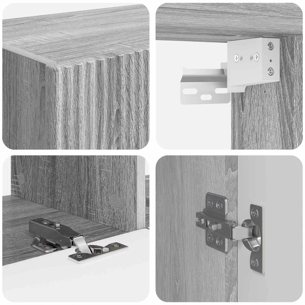Set mobile TV 6 pcs Grigio Sonoma Legno multistrato