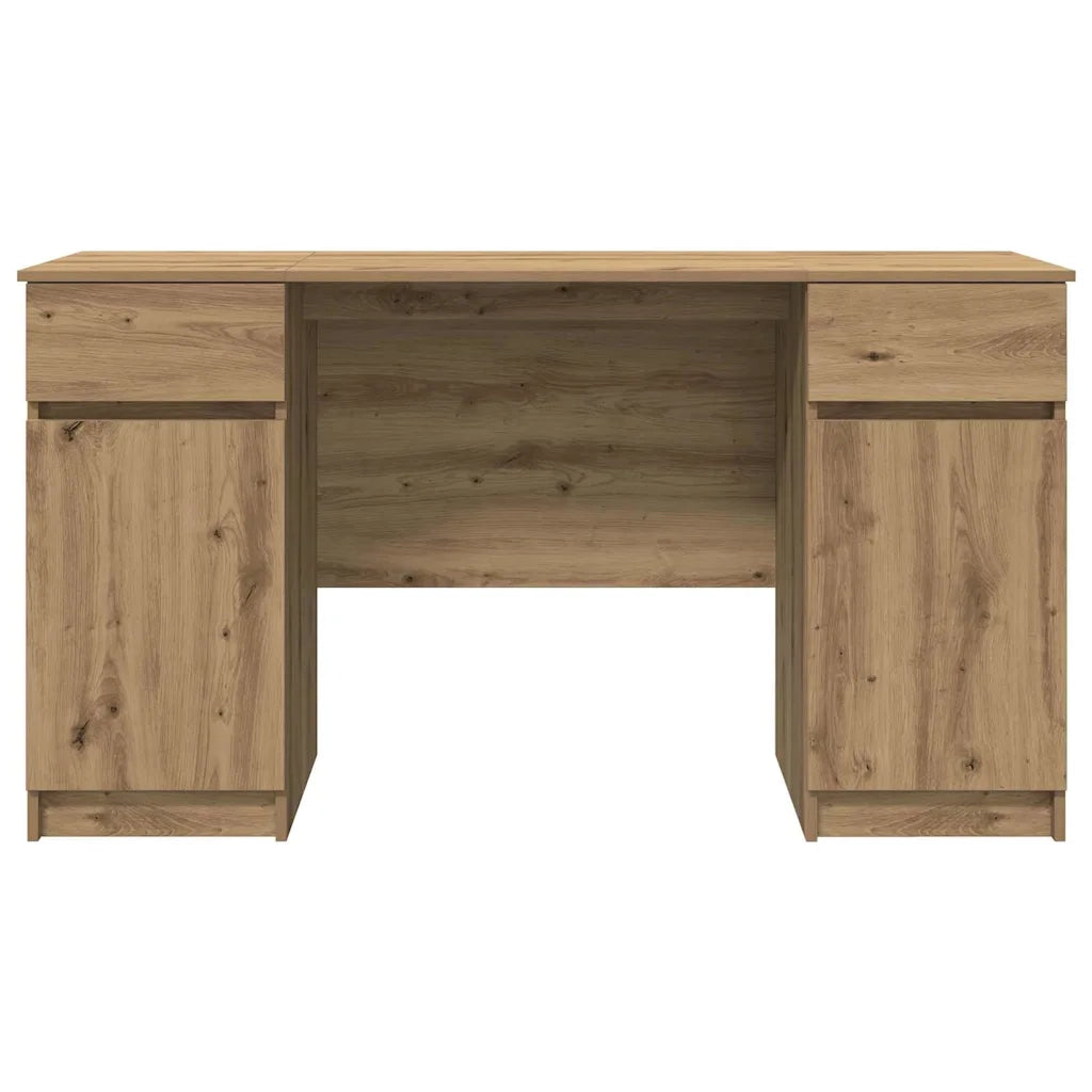 Scrivania | Tavolo da Ufficio rovere artigianale 140 x 49 x 76 cm Legno multistrato