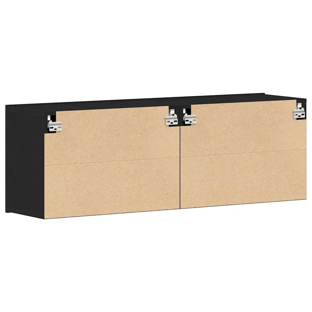 Mobili Porta TV 2 pz Rovere Nero 120x30x41 cm Legno di Argilla 862195