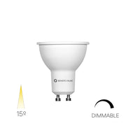 Lampadina LED Dicroica Narrow Dimmable GU10 7W 2700K 15° Fascio Stretto, Tecnologia Regolabile TRIAC, Colore Bianco, Durata 25.000 Ore Alta Qualità