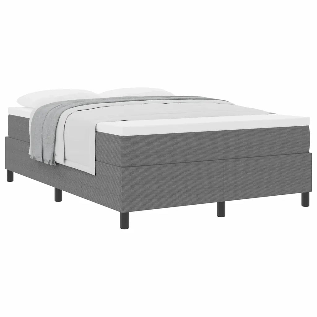 Letto a molle Grigio chiaro e bianco 140 x 190 cm 3337462