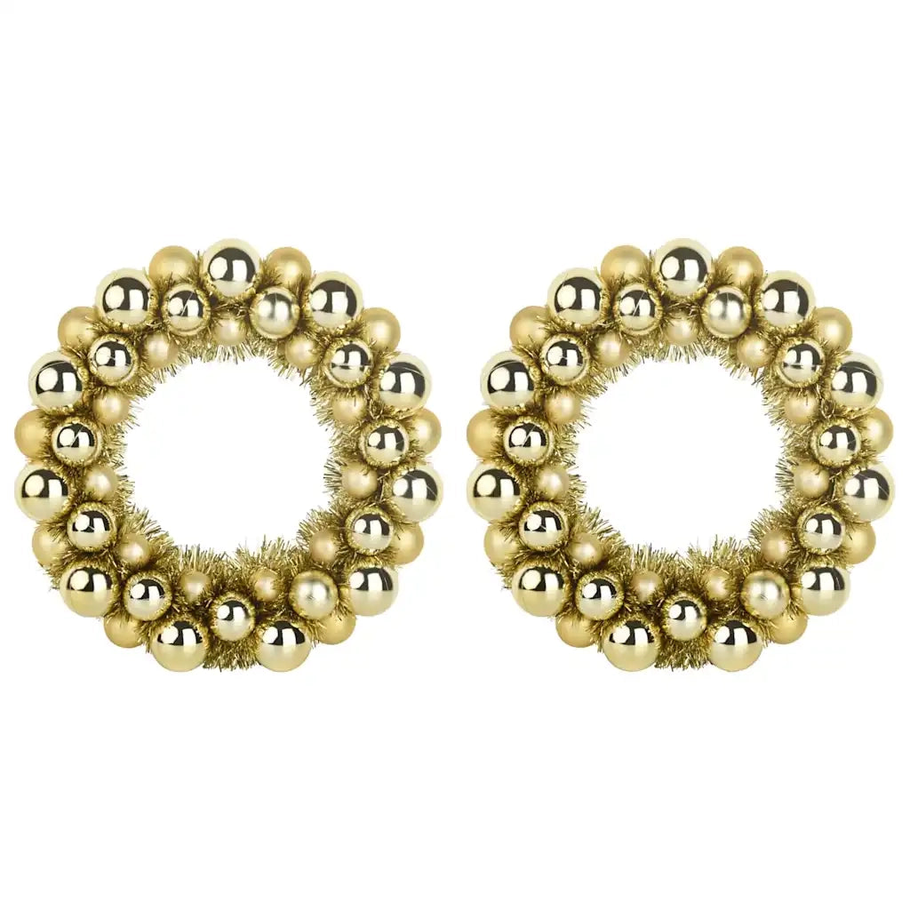 Corone di Palline di Natale 2 pcs Oro 33 x 33 x 7 cm 42019681