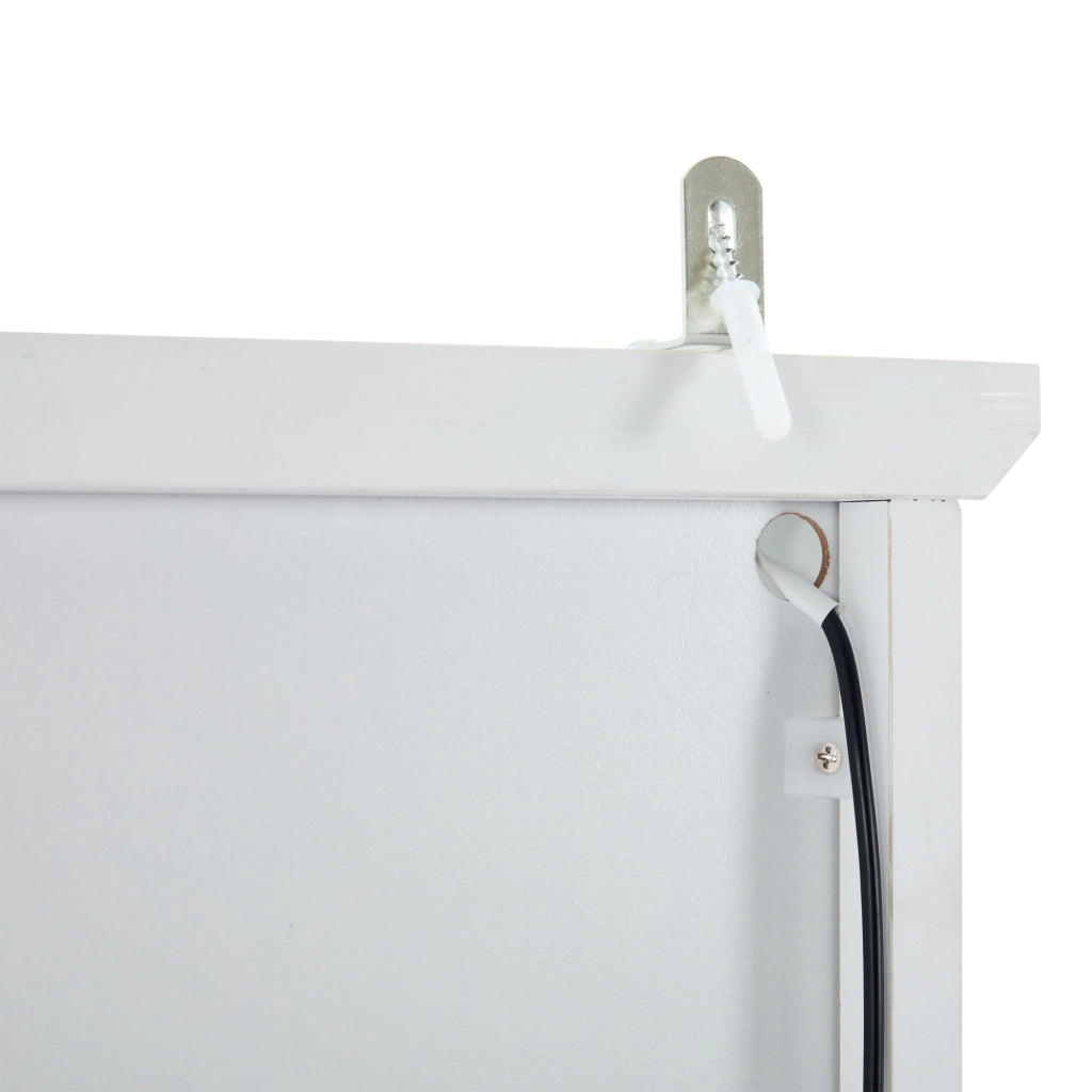 VETRINA con LED 60x35,5x165 cm Bianca in MDF e Truciolare con 2 Cassetti