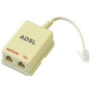 Trade Shop - Filtro Adsl Rj11 Telecom Plus Splitter Plug Internet Linea Fax Presa Telefonica -