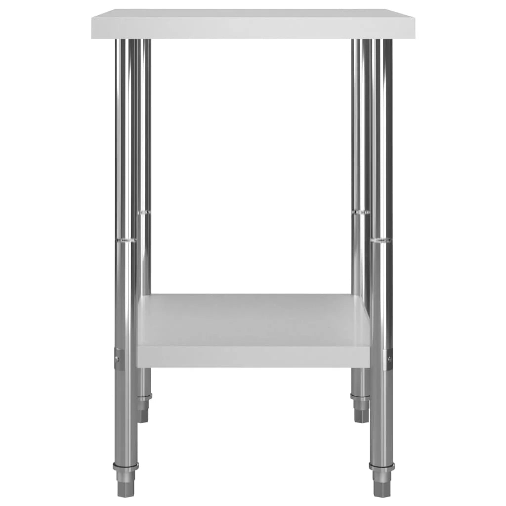 Tavolo da lavoro professionale da cucina 60 x 60 x 85 cm in acciaio inox 02_0045405