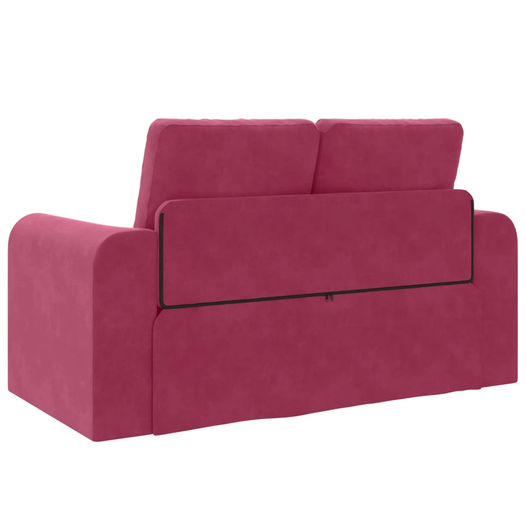 Divano letto | Sof¨¤ letto | Letto singolo Rosso Vino 148 x 71 x 83 cm Velluto