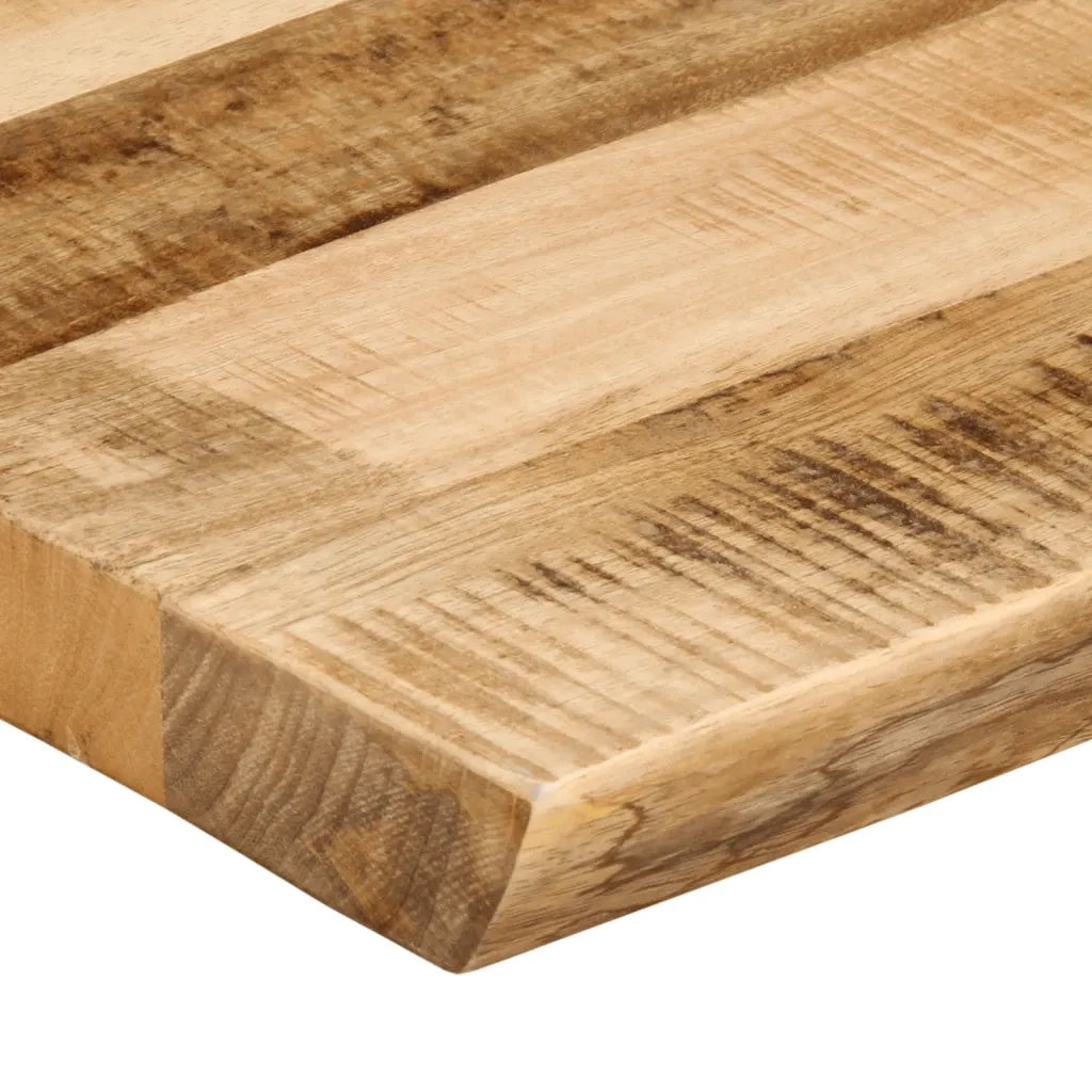 Piano Tavolo Bordi Vivi 180x40x3,8 cm Legno di Mango Grezzo