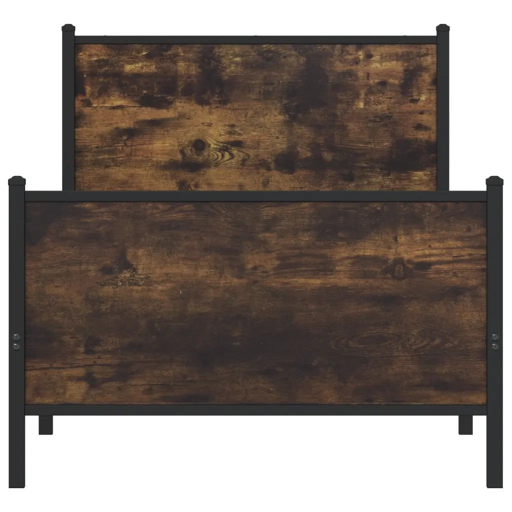Giroletto senza Materaso in Metallo Rovere Fumo 90x200 cm