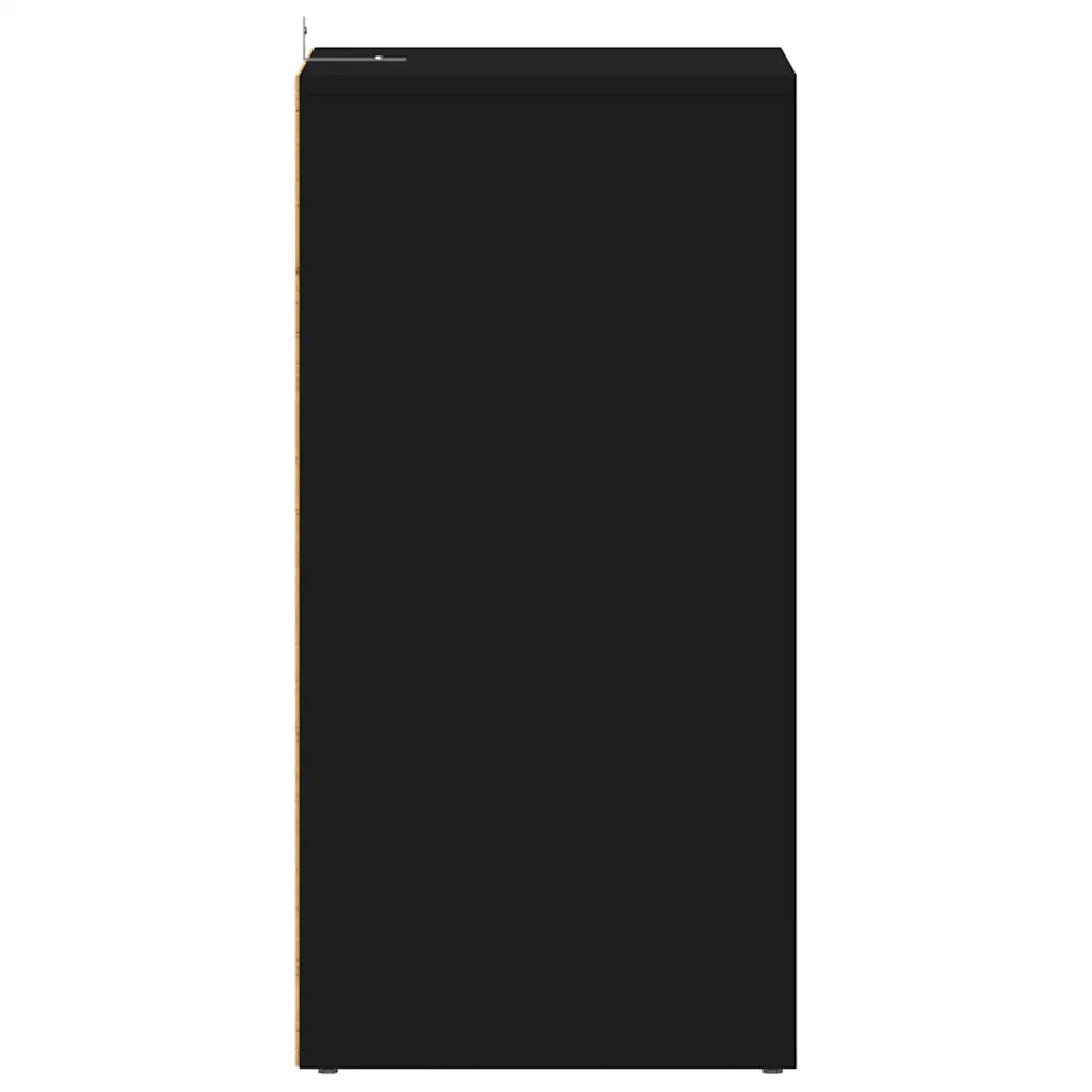Scarpiere 2 pz Nere 31,5x35x70 cm in Truciolato 808984