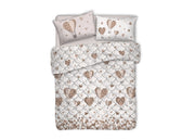 Trapuntino Estivo Disegno Mongolfiera Colore Beige - Matrimoniale - Beige