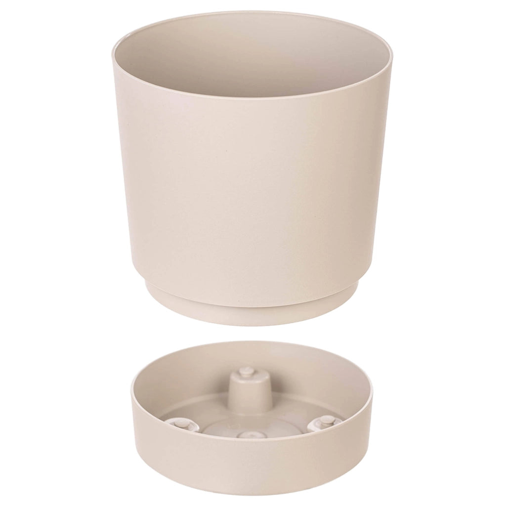 Vaso da fiori KADAX con supporto, rotondo, in plastica, 14,5 cm