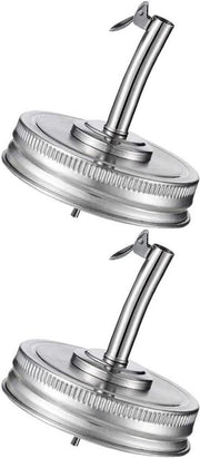 Detersivo per contenitori Mason, coperchio in acciaio inossidabile per contenitori Mason, impermeabile e liscio, 2 pezzi, adatto per contenitori Mason standard.