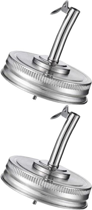 Detersivo per contenitori Mason, coperchio in acciaio inossidabile per contenitori Mason, impermeabile e liscio, 2 pezzi, adatto per contenitori Mason standard.