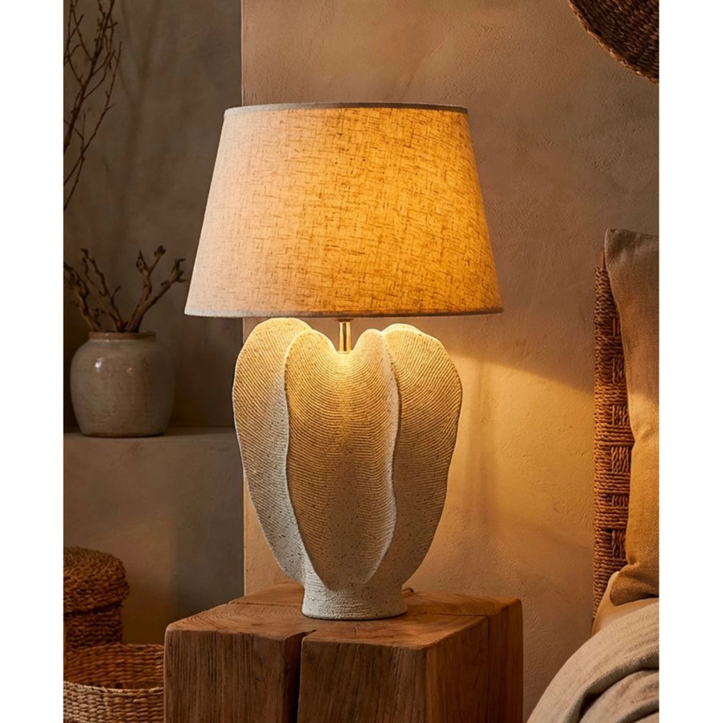 Lampada da Tavolo VKH1130, Bianco, Poliresina, 40x40x63 cm
