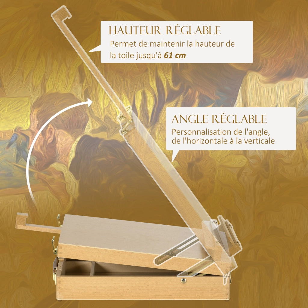 Tavolo da disegno pieghevole in legno di faggio ¨C Minimal ¨C 61 cm