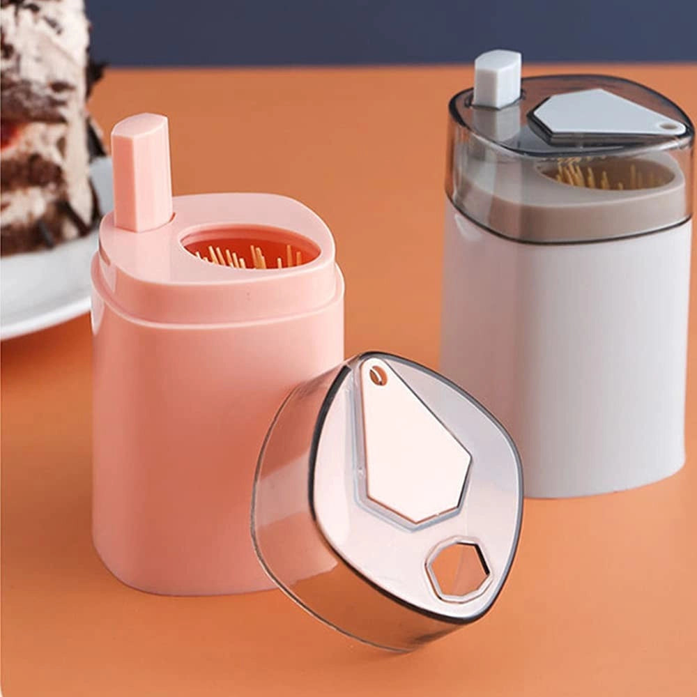Trade Shop - Kit 3 Pezzi Porta Stuzzicadenti Automatico Dispenser Pop-up Pulizia Denti Cucina -
