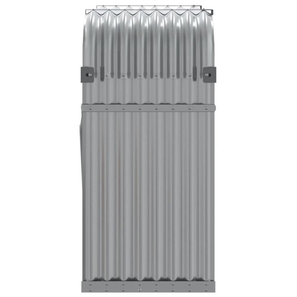 Portalegna chiaro 120 x 45 x 100 cm acciaio zincato grigio 02_0043805