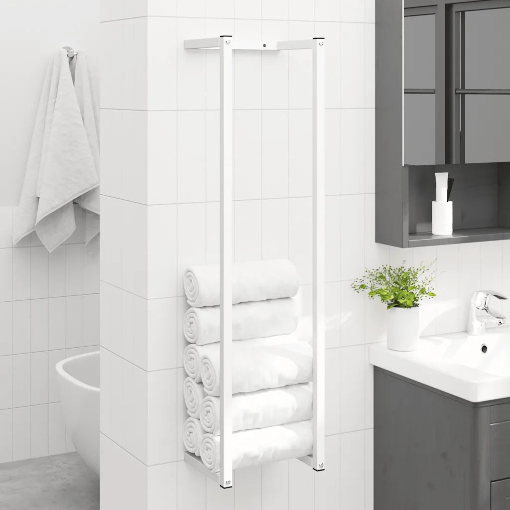 Portasciugamani Bianco 25x20x95 cm in Acciaio cod mxl 52934