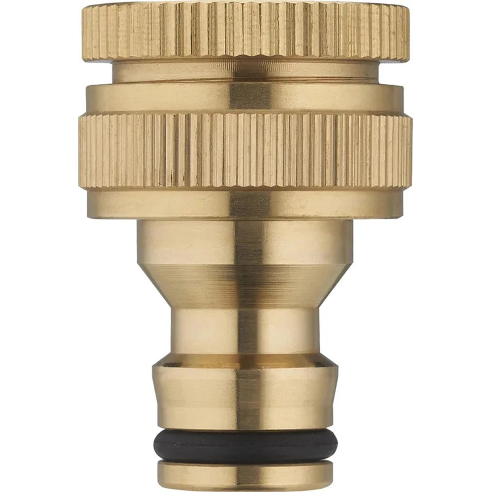 PRESA RUBINETTO INNESTO RAPIDO OTTONE TUBO ACQUA GIARDINO 3/4"+RID. 1/2 IL CAMPO 43916
