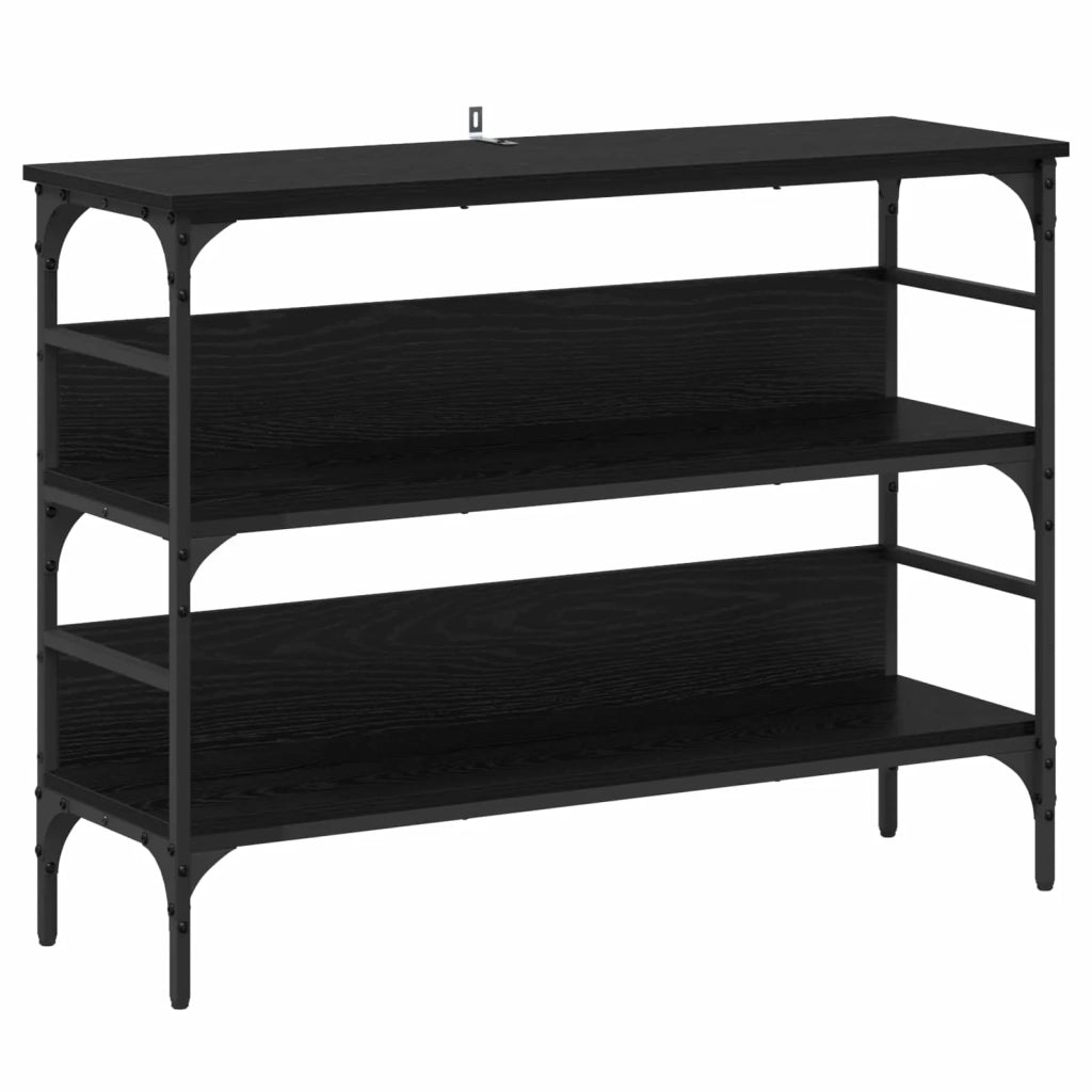 Tavolo consolle Rovere nero 100 x 32 x 75 cm Legno multistrato 883555