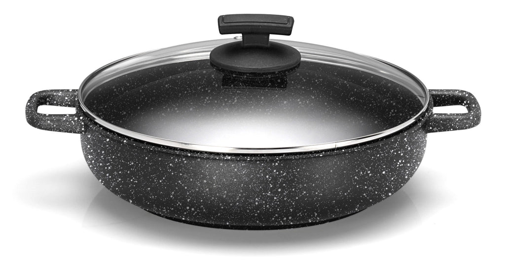 Batteria di Pentole 7 Pezzi in Alluminio Pressofuso Antiaderente Olympia Hard Cook Big