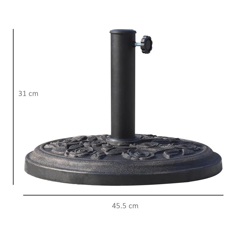 BASE PER OMBRELLONE DA 9 KG IN RESINA PER PALI 38-48MM COLORE BRONZO