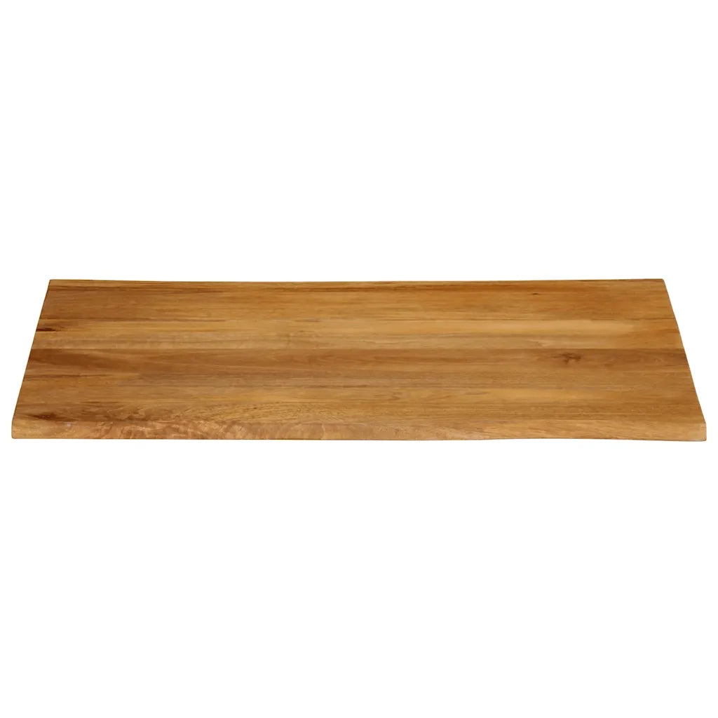 Piano Tavolo 100x80x3,8 cm Bordi Vivi in Legno Massello Mango 370796