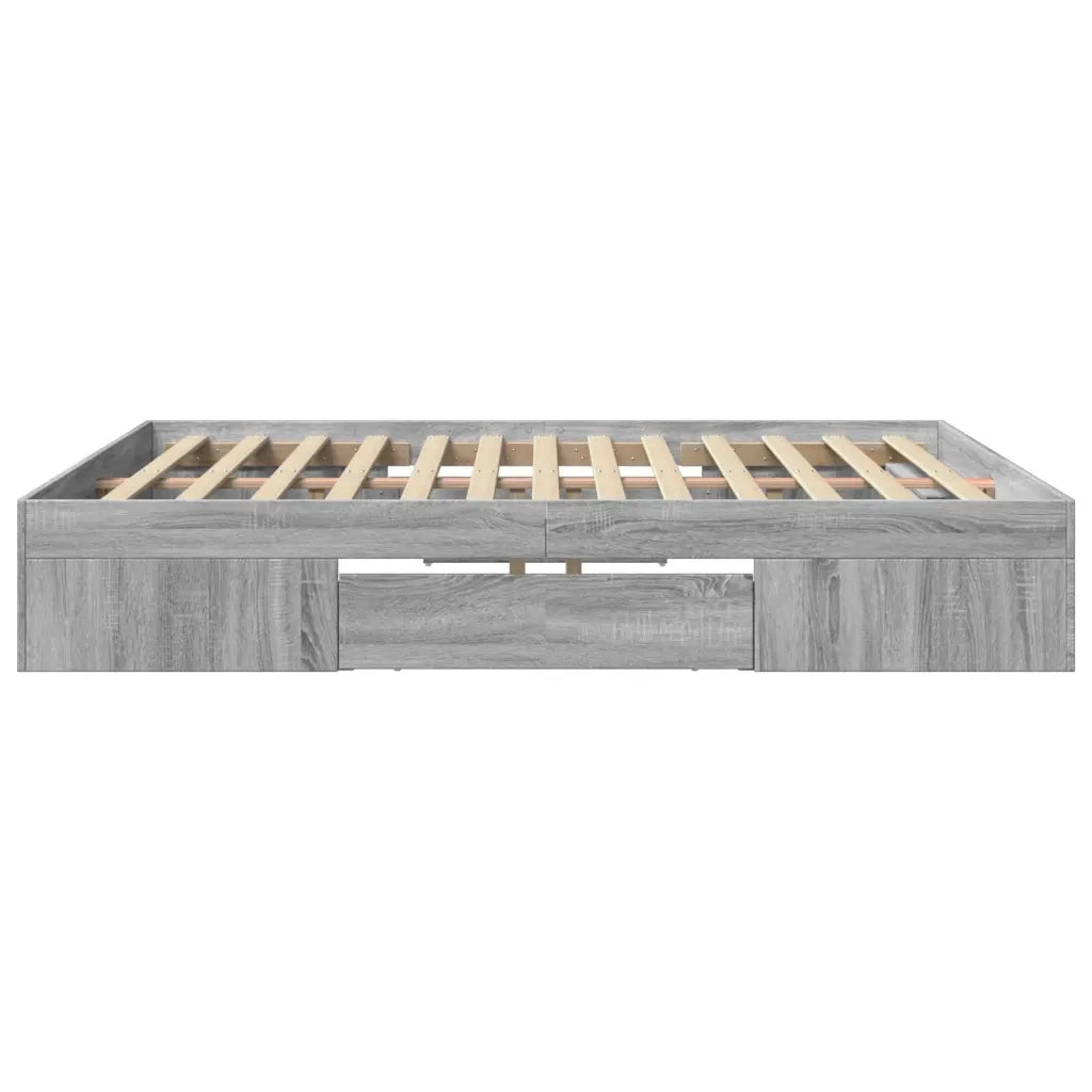 Giroletto senza Materasso Grigio Sonoma 180x200 cm Truciolato
