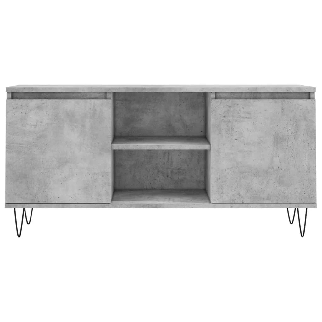 Mobile TV multimediale scaffale TV credenza mobile TV sala da pranzo soggiorno camera da letto 104 x 35 x 50 cm legno ingegnerizzato grigio 02_0025660