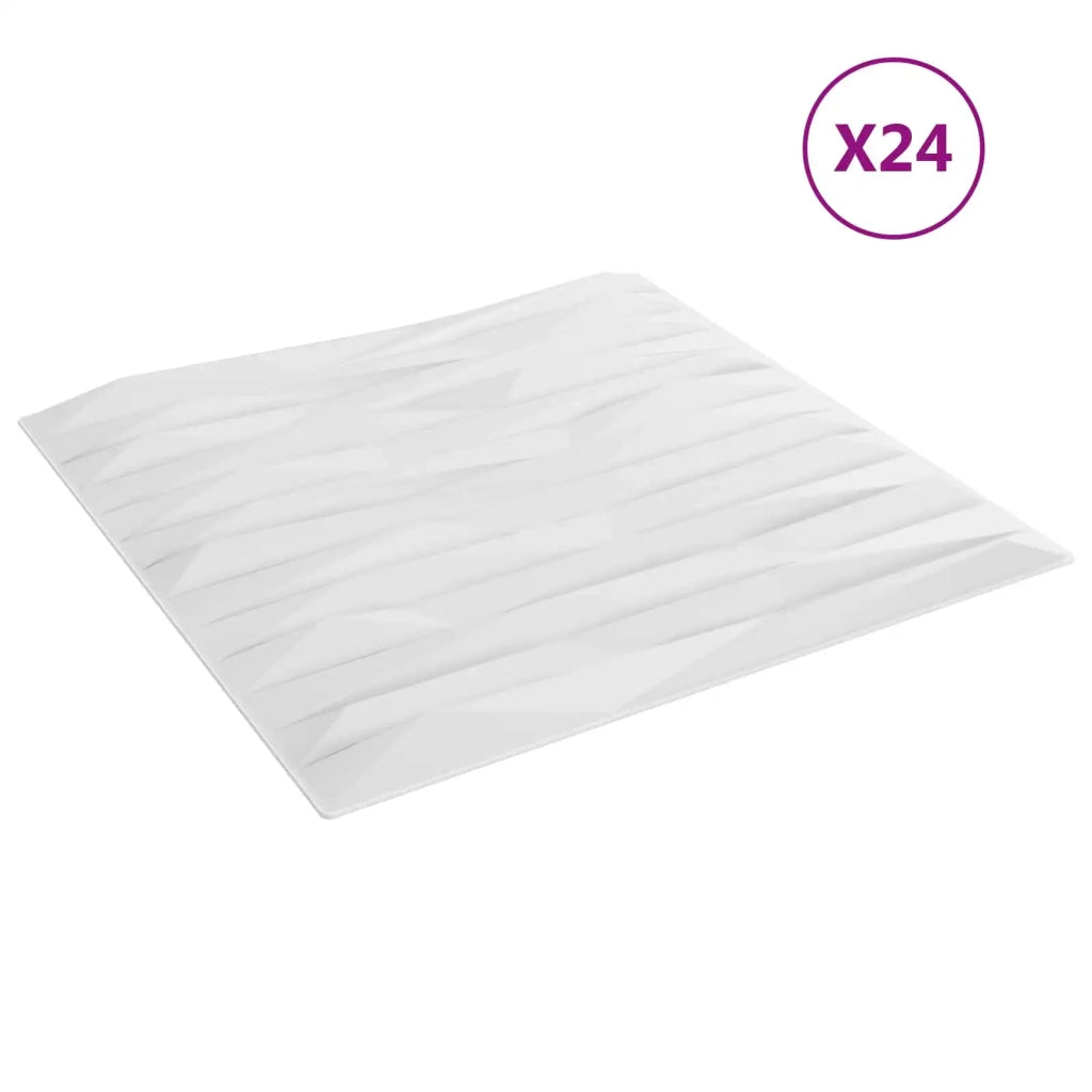 Pannelli da parete 24 pcs Pietra Bianca 50 x 50 cm Schiuma XPS 42046045