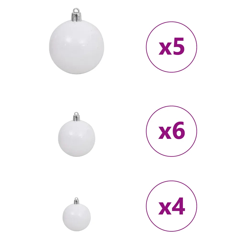Albero di Natale artificiale con luci integrate Nero 150 cm PVC 3397127