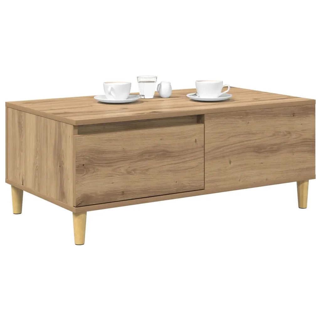 Tavolino da salotto Rovere artigianale 90 x 50 x 35 cm