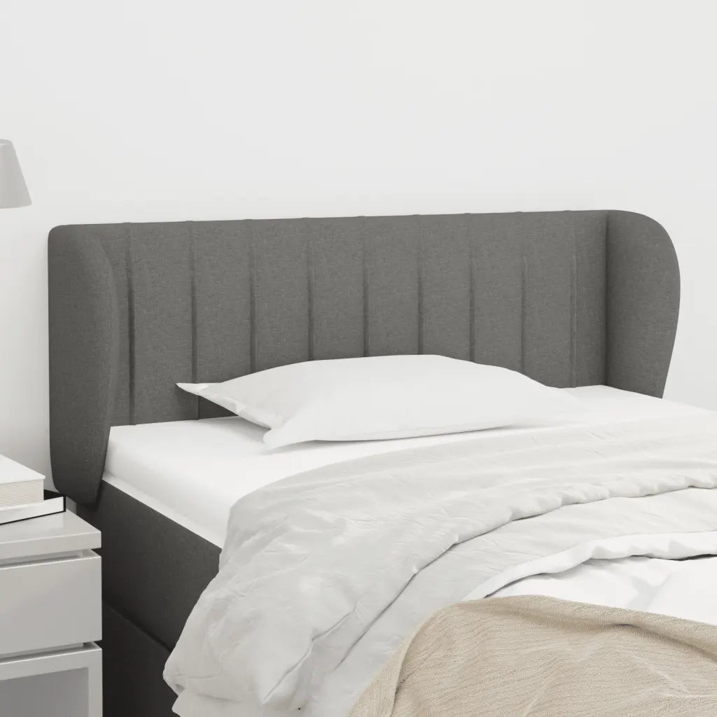 Testiera ad Orecchio Grigio Scuro 83x23x78/88 cm in Tessuto 3117357