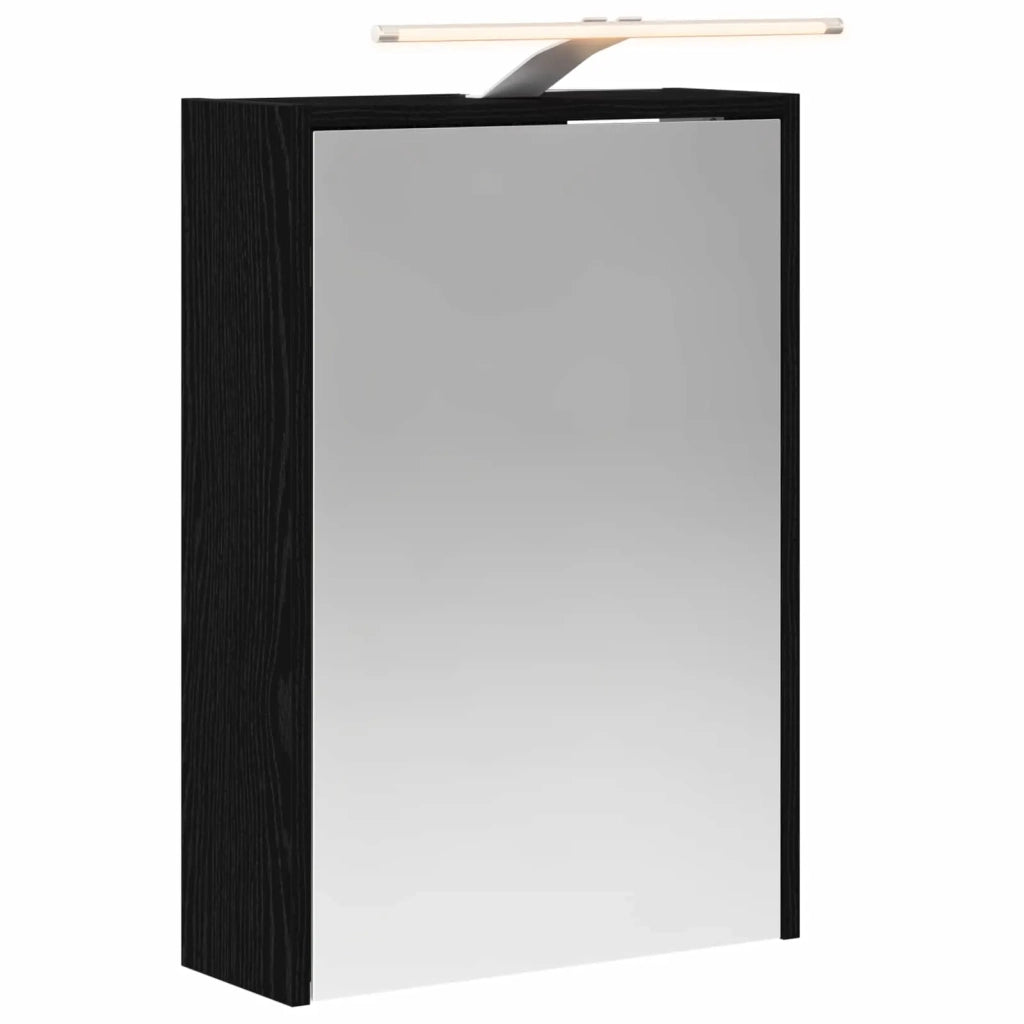 Mobiletto per specchio da bagno Rovere Nero 43 x 16 x 62.5 cm 889144