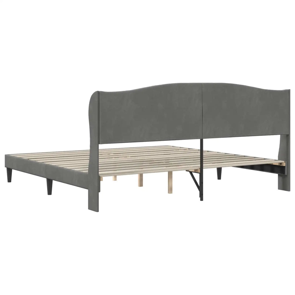 Struttura del letto Grigio Scuro 180 x 200 cm Velluto 3414693