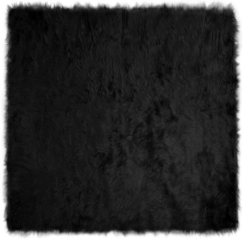 Tappeto in finta TAFALLA Nero 200 x 200 cm Poliestere