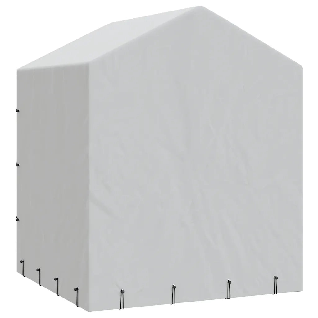 Cuccia Cani da Esterno Tetto Argento 2x2x2,5 m Acciaio Zincato 153676
