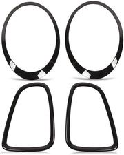 Copertura del Paraurti - Profilo del Paraurti - Stile Auto - Resistenti al Marcatura ABS PP - 4 Pezzi - Nero Lucido