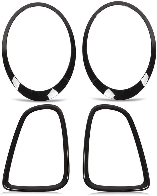 Copertura del Paraurti - Profilo del Paraurti - Stile Auto - Resistenti al Marcatura ABS PP - 4 Pezzi - Nero Lucido