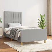 Giroletto senza Materasso-Struttura Letto Grigio Chiaro 90x200 cm Tessuto 593775