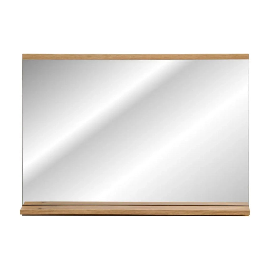 Specchio da bagno rettangolare 80x57 cm con bordo contenitore