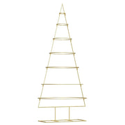 Albero di Natale | Decorazioni natalizie in metallo con supporto Oro 180 cm