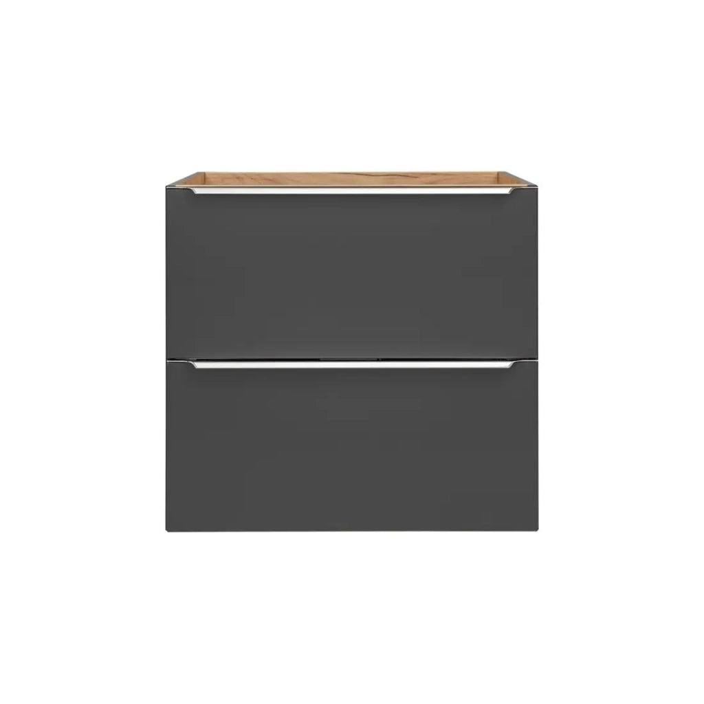 Mobile sottolavabo NALYA 60 cm – Grigio antracite e rovere chiaro – Design moderno