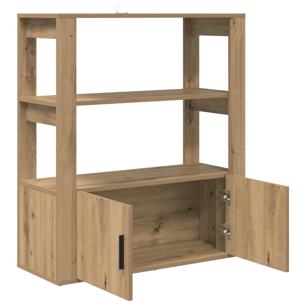 Credenza | Madia | Buffet da pranzo | Armadio da pranzo rovere artigianale 30 x 80 x 90 cm Legno multistrato