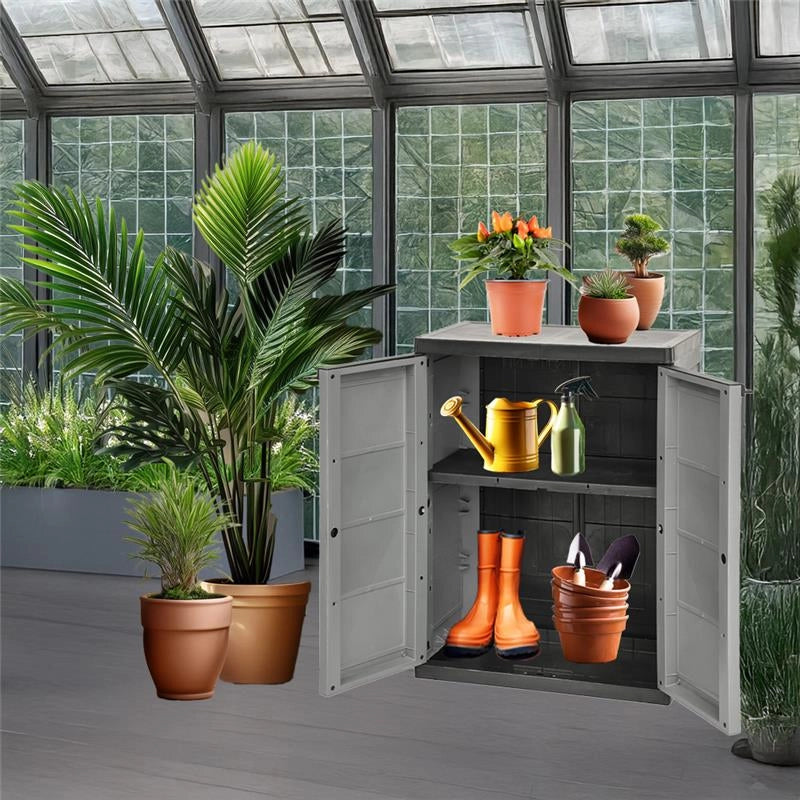 ARMADIO BASIC LINE CON 1 RIPIANO REGOLABILE - DARK GREY DIMENSIONE 65X37X83H CM